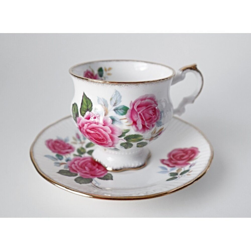 Vintage Elizabethan Teacup and Saucer Pink Rose